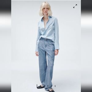 rag & bone Light Blue Flare & Wide Leg Jeans
